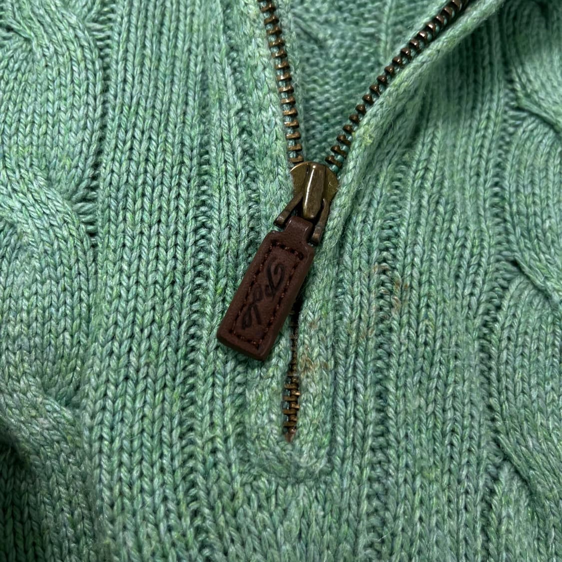 100 폴로 랄프로렌 꽈배기 반집업 니트 상품이미지3