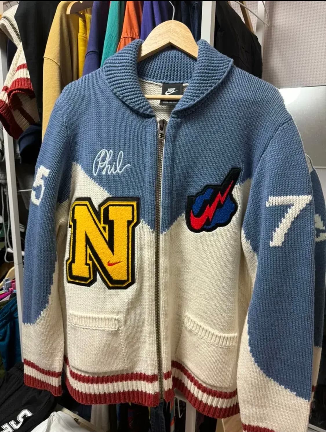 나이키 필나이트 프로클럽  스웨터 니트 집업  BV4615-110 상품이미지1