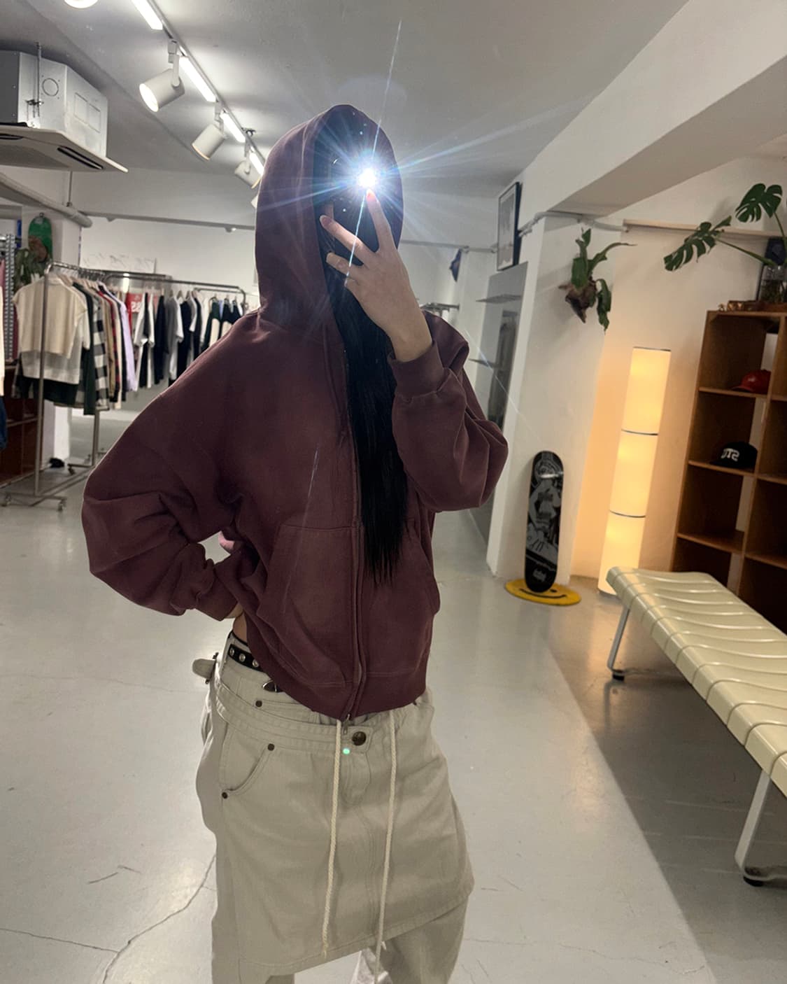 빔즈 BEAMS Faded Full Zip Hoodie 상품이미지1