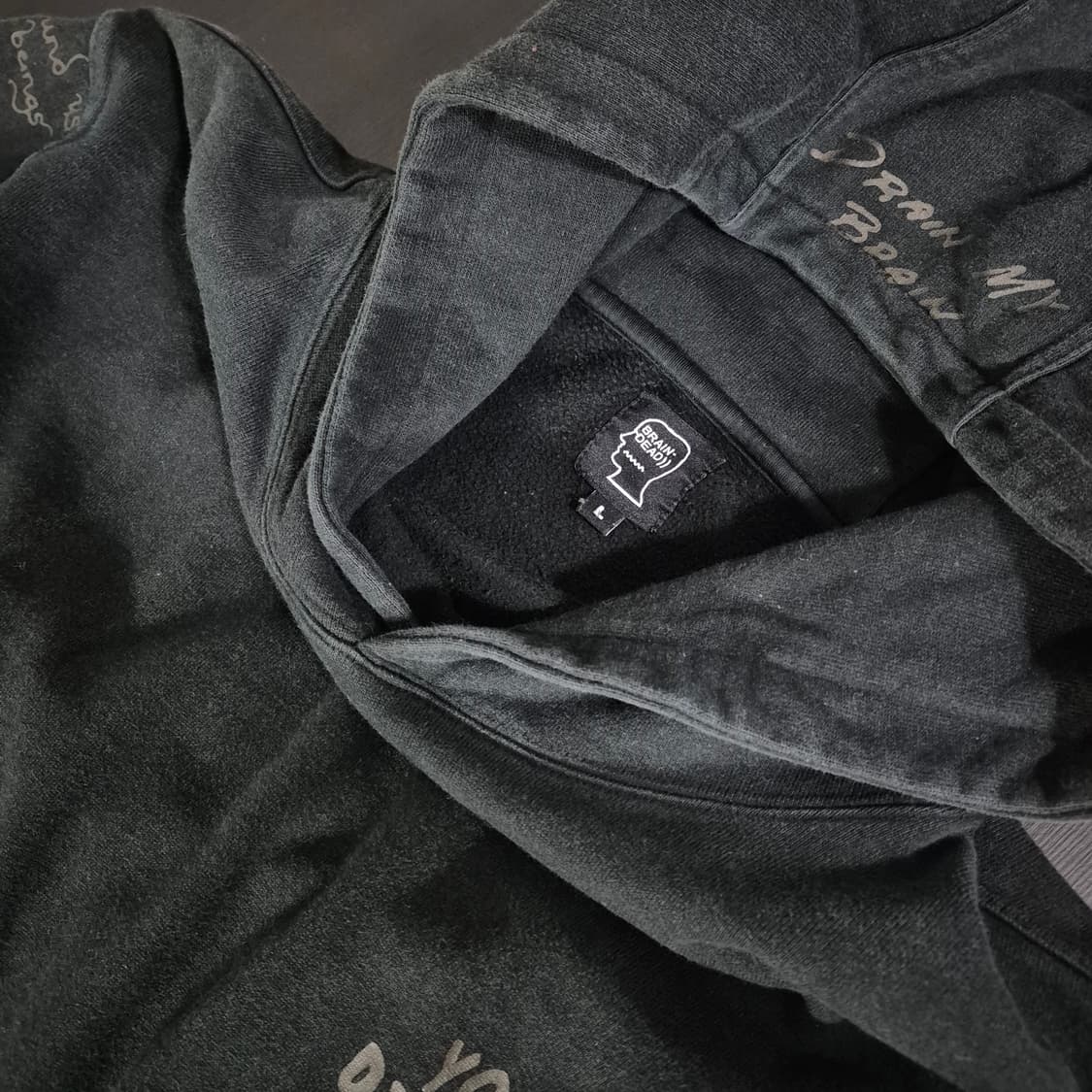 브레인데드 레터링 후드티 L사이즈 상품이미지6