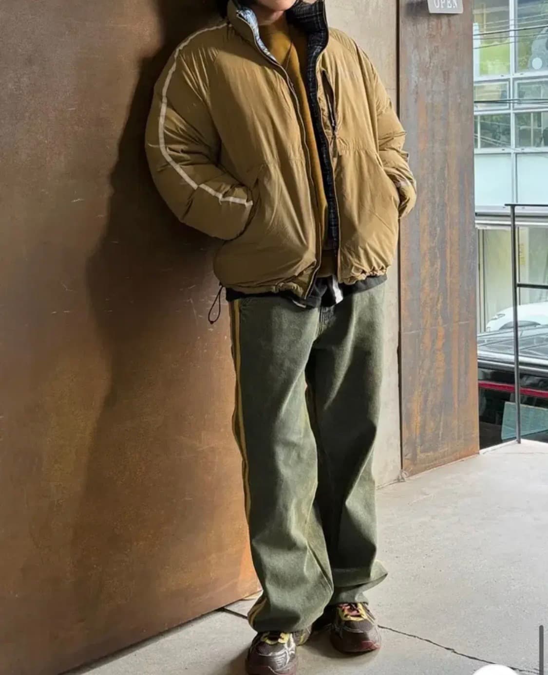 스컬프터 체크 리버시블 패딩 S사이즈 상품이미지5