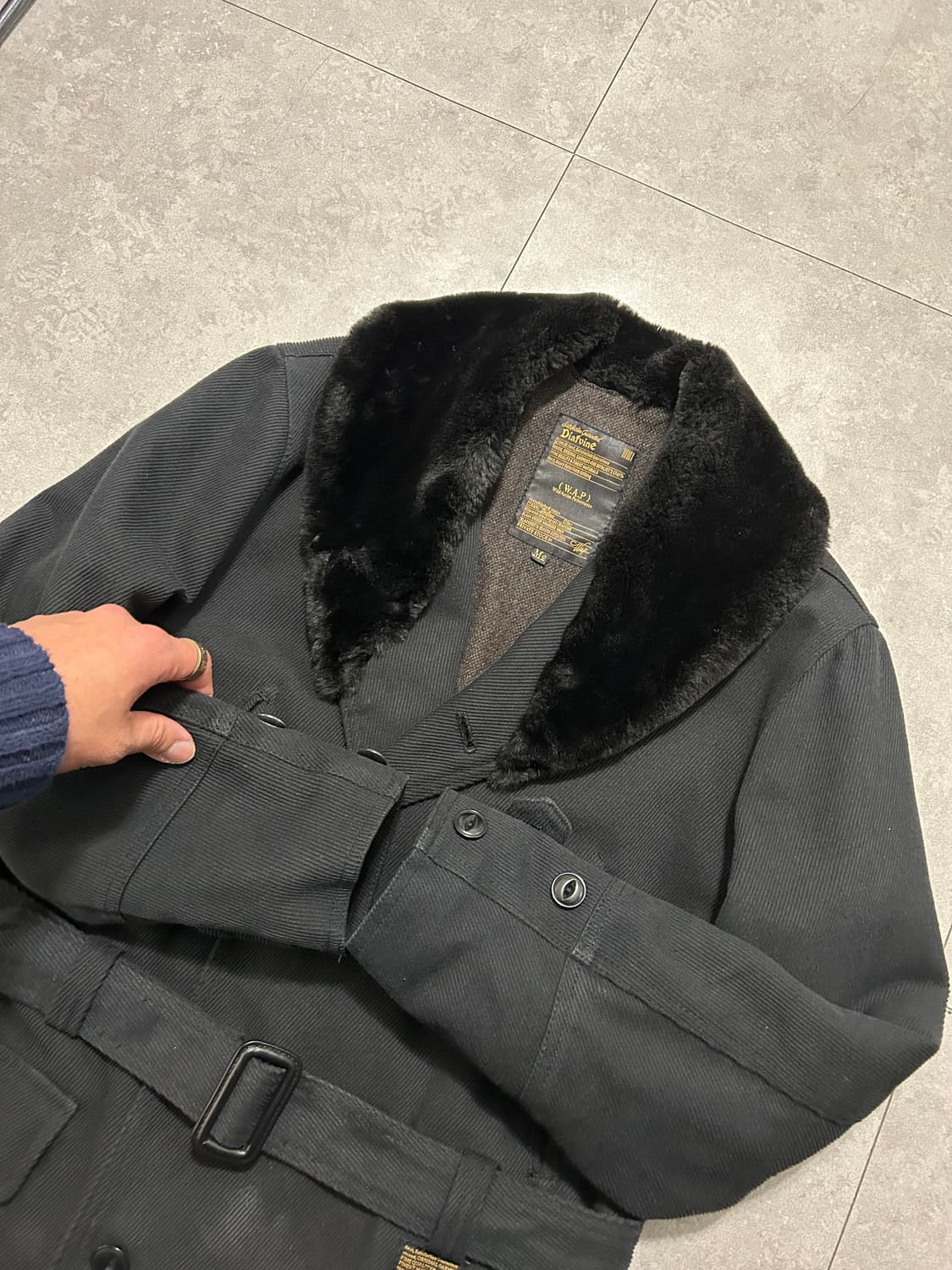 디아프바인 빈티지  블랙컬러 매키노코트 95size 상품이미지5