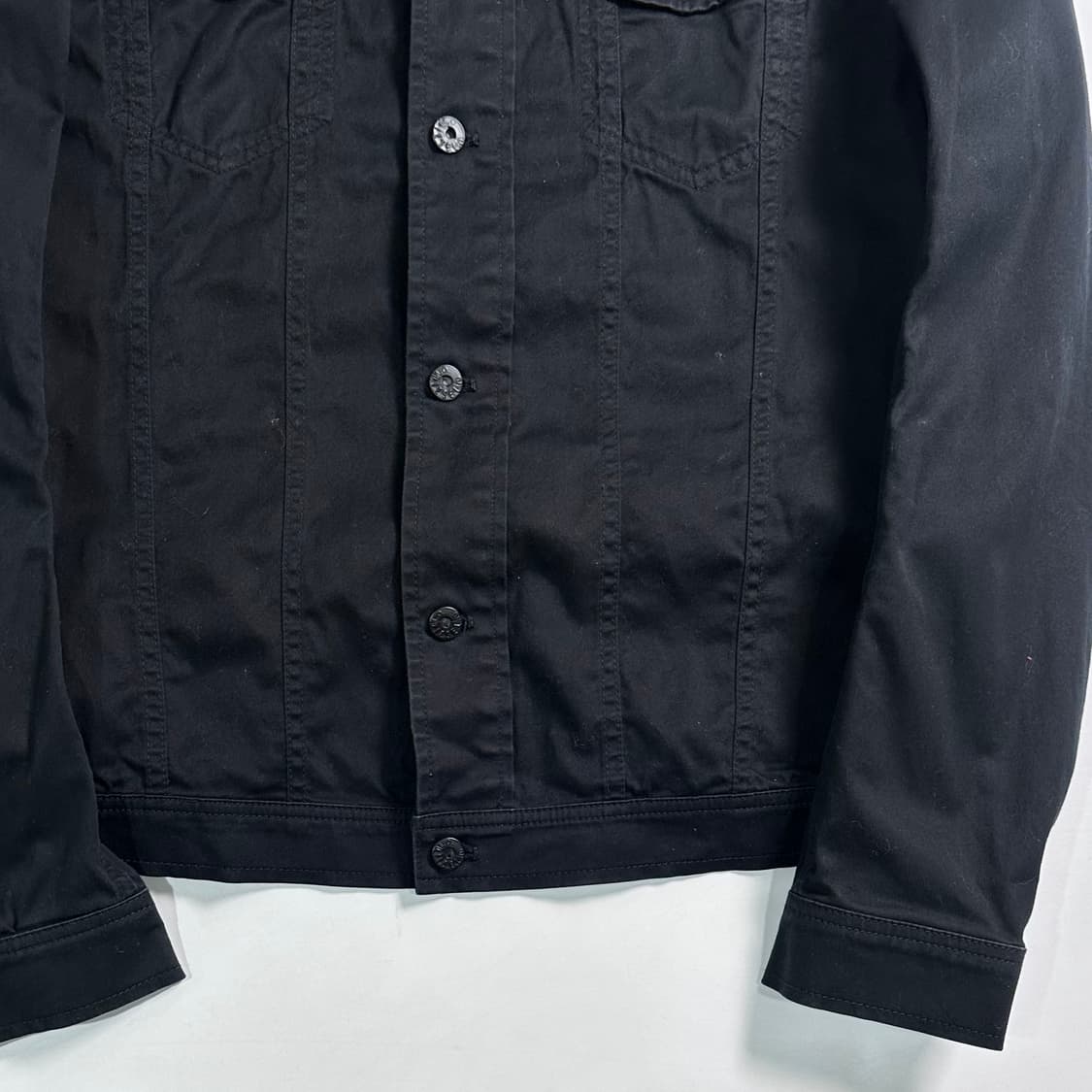 디젤 블랙 코튼 트러커 자켓   상품이미지3