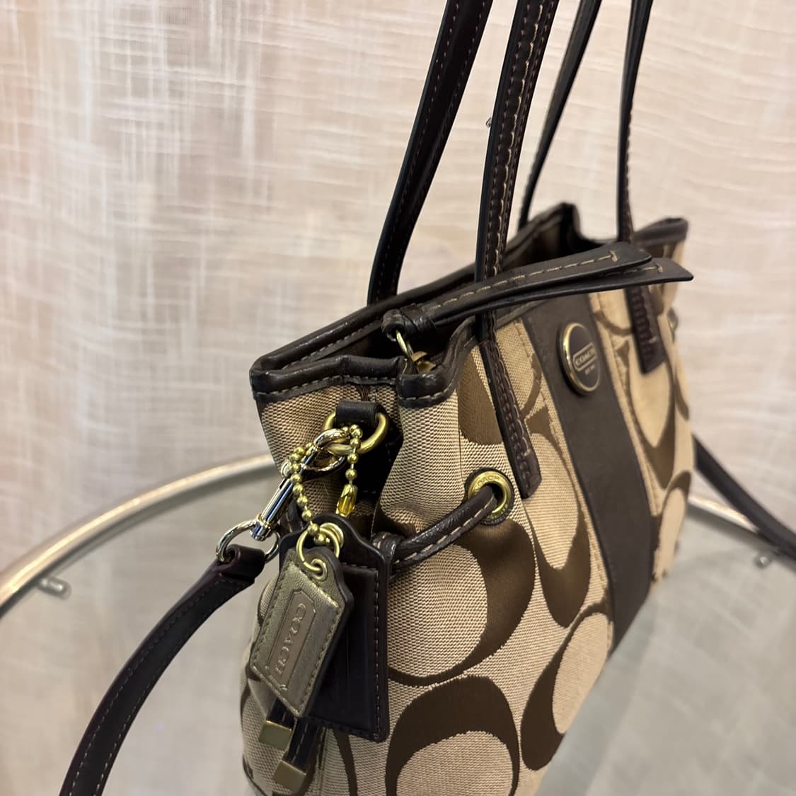 정품 코치 패브릭 토트백 크로스백    상품이미지4