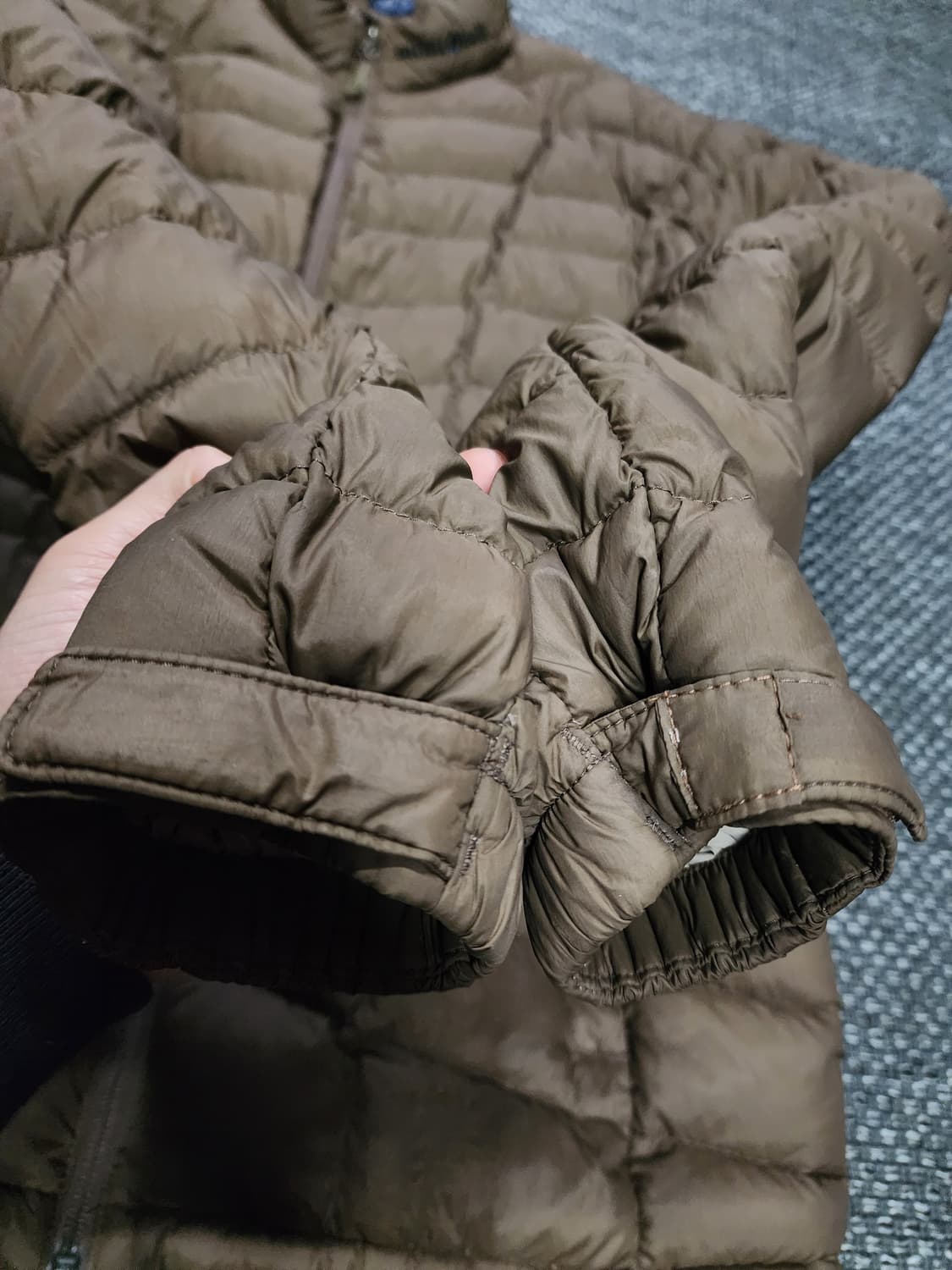 몽벨 경량 패딩 브라운 패딩 105 XL 상품이미지5