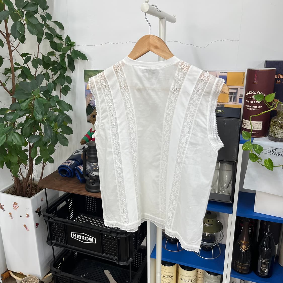 버버리 슬리브리스 레이스 블라우스 Uk4 상품이미지5