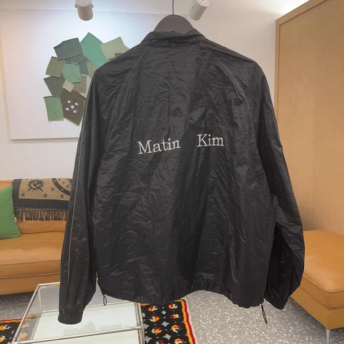 마뗑킴 빈티지 바스락 로고 코팅 바람막이 집업 F C06642 상품이미지4