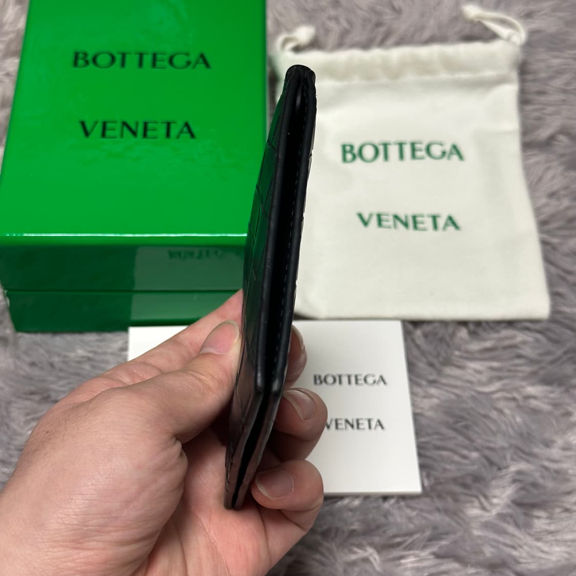 [풀구성] 보테가베네타 인트레치아토 머니클립 반지갑 블랙 신형 상품이미지5