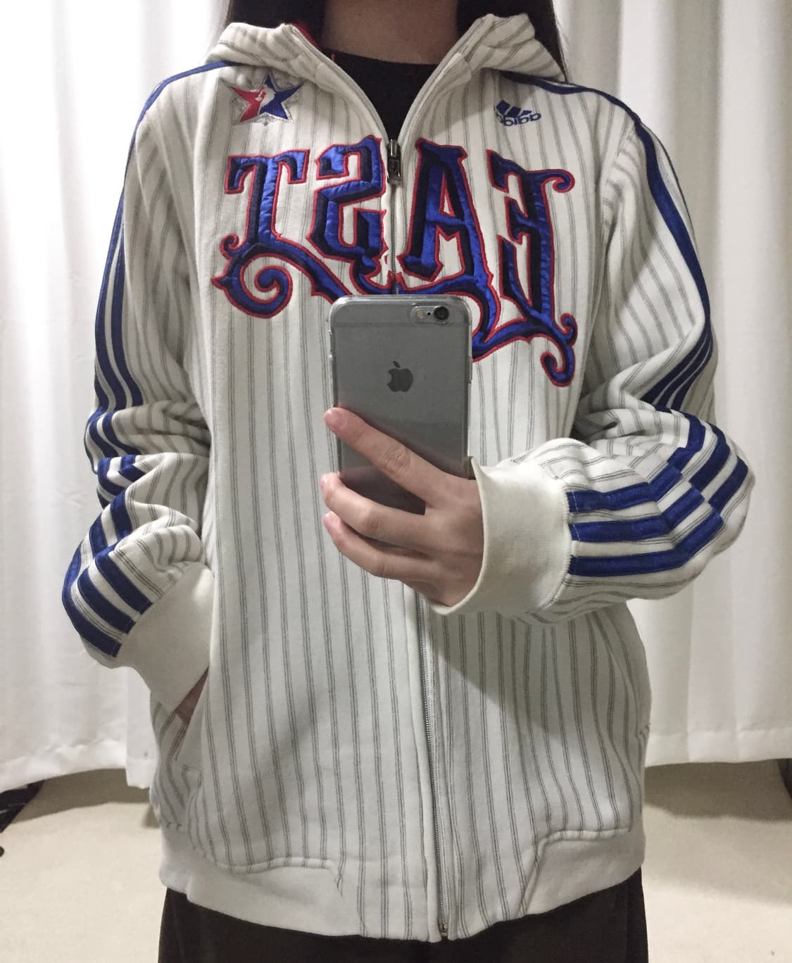 아디다스 X NBA 화이트 스트라이프 후드집업 상품이미지1