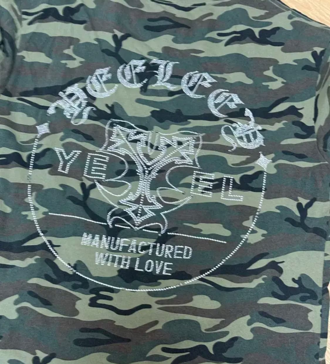 YEEL cubic logo oversized t-shirt camo 상품이미지2