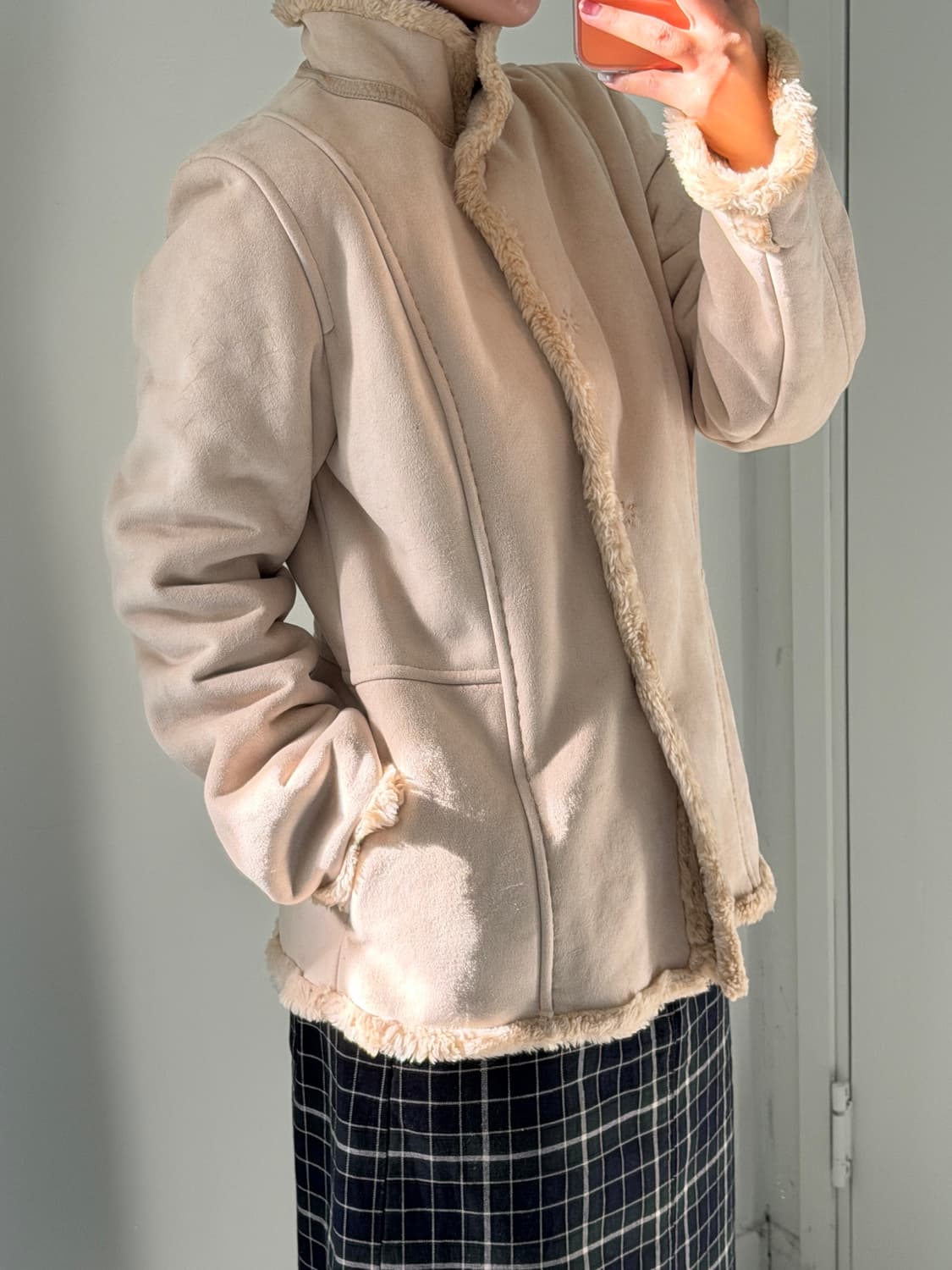 일본빈티지 베이지 무스탕 상품이미지3