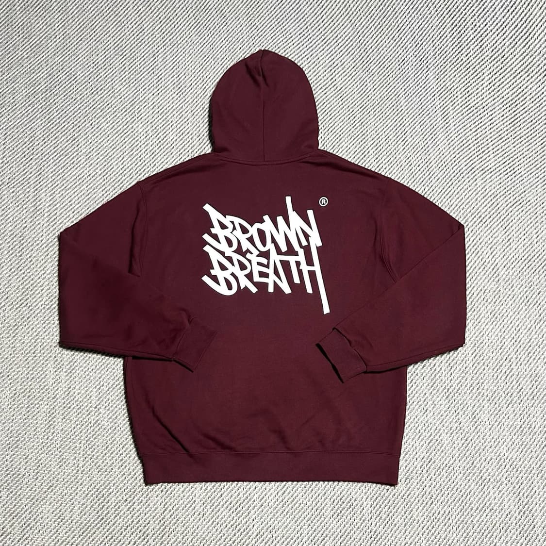 [XL] BrownBreath 브라운브레스 버건디 후드티 상품이미지1