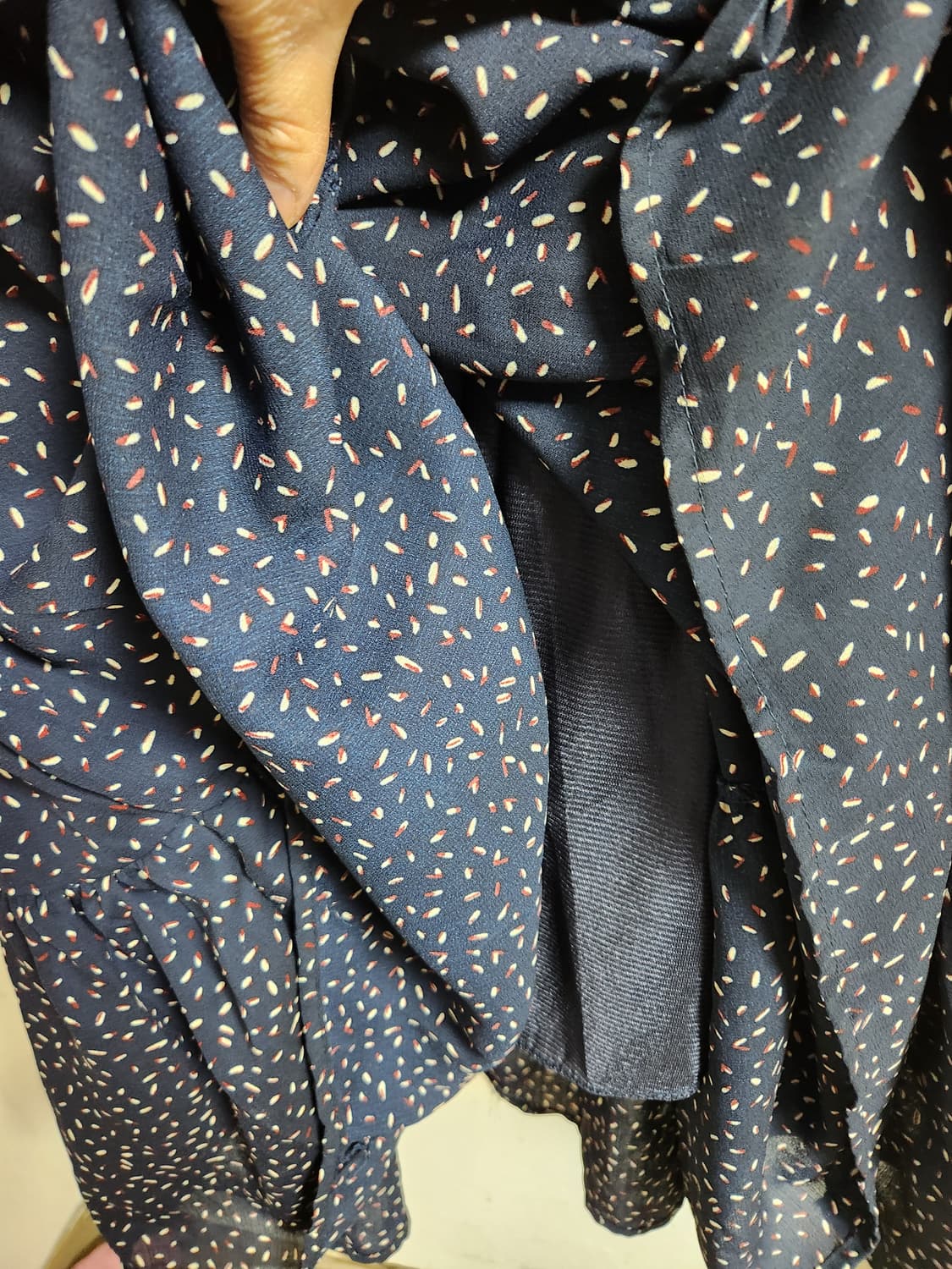 프릴 네이비 잔꽃무늬 원피스 F 상품이미지4