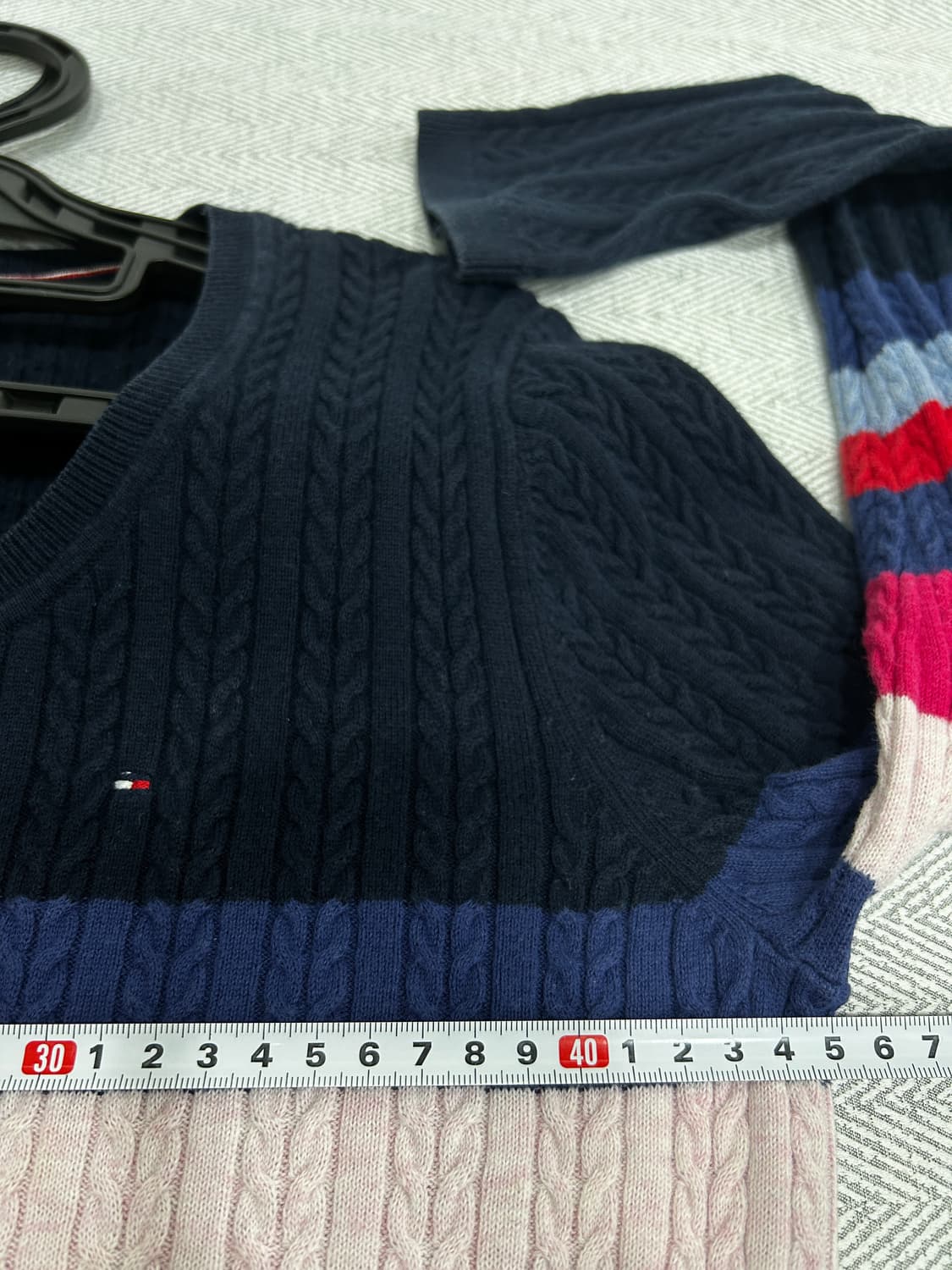타미힐피거 스트라이프 케이블 니트 여성 M 상품이미지7