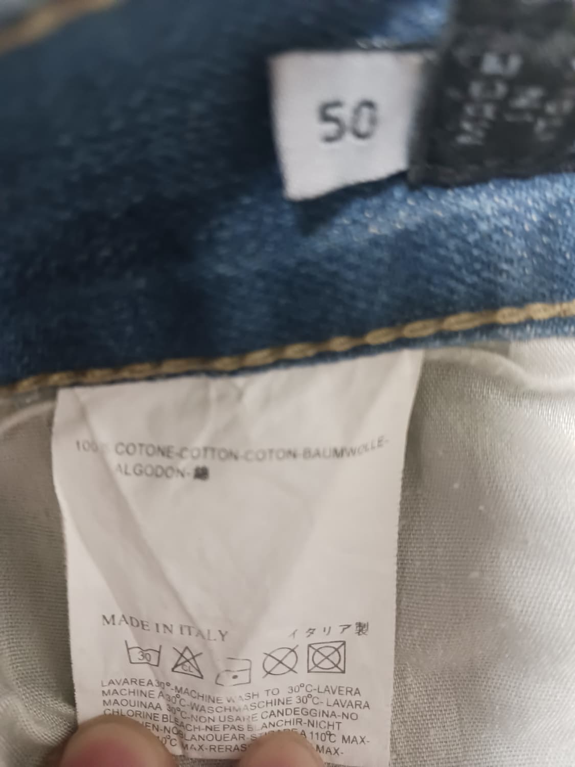 [50] 디스퀘어드2 형광스티치 레귤러진 청바지 34 35 상품이미지10