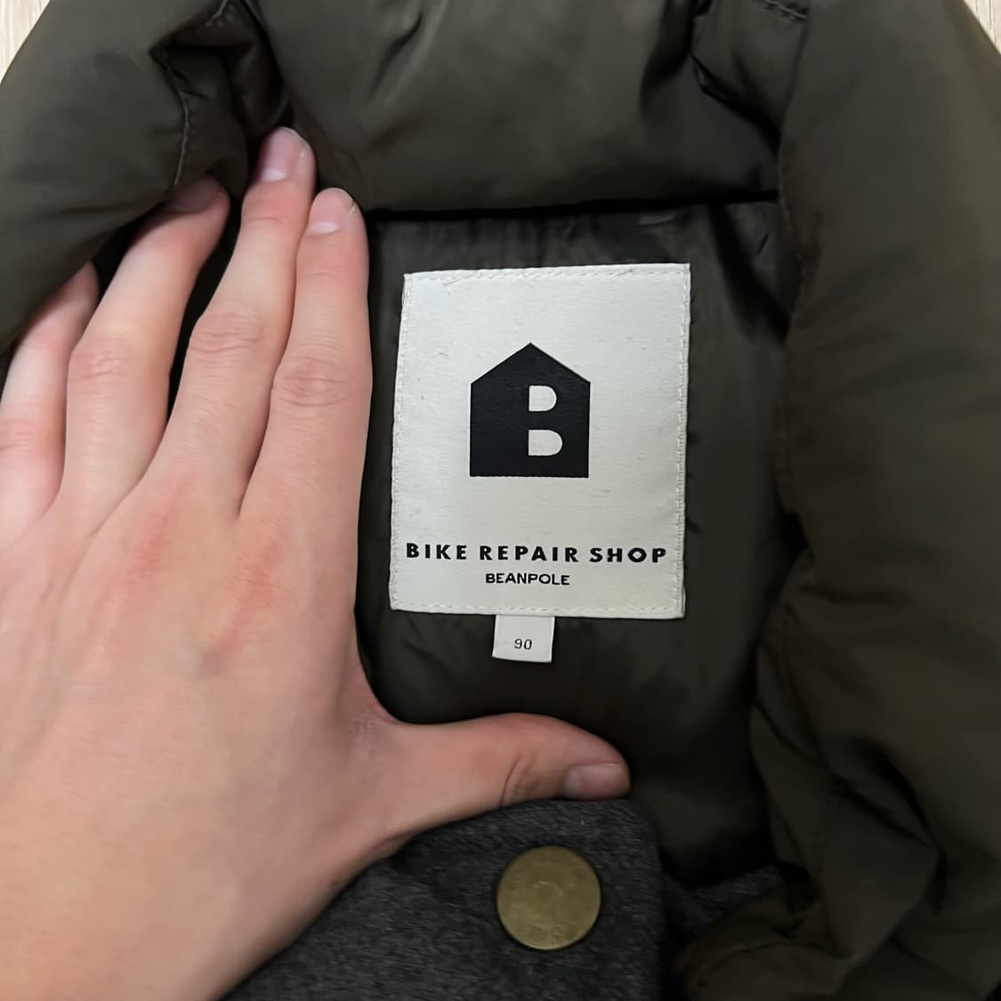빈폴 바이크리페어샵 버튼 클래식 패딩코트 S/90  상품이미지4