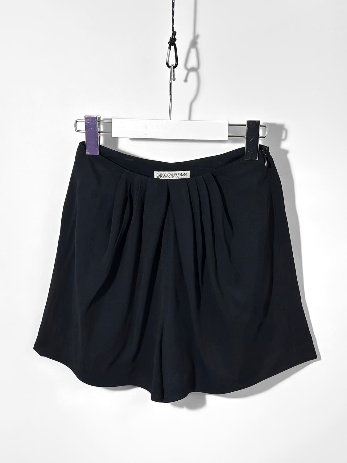 90~00s 엠포리오 아르마니 블랙 플리츠 쇼츠 상품이미지1