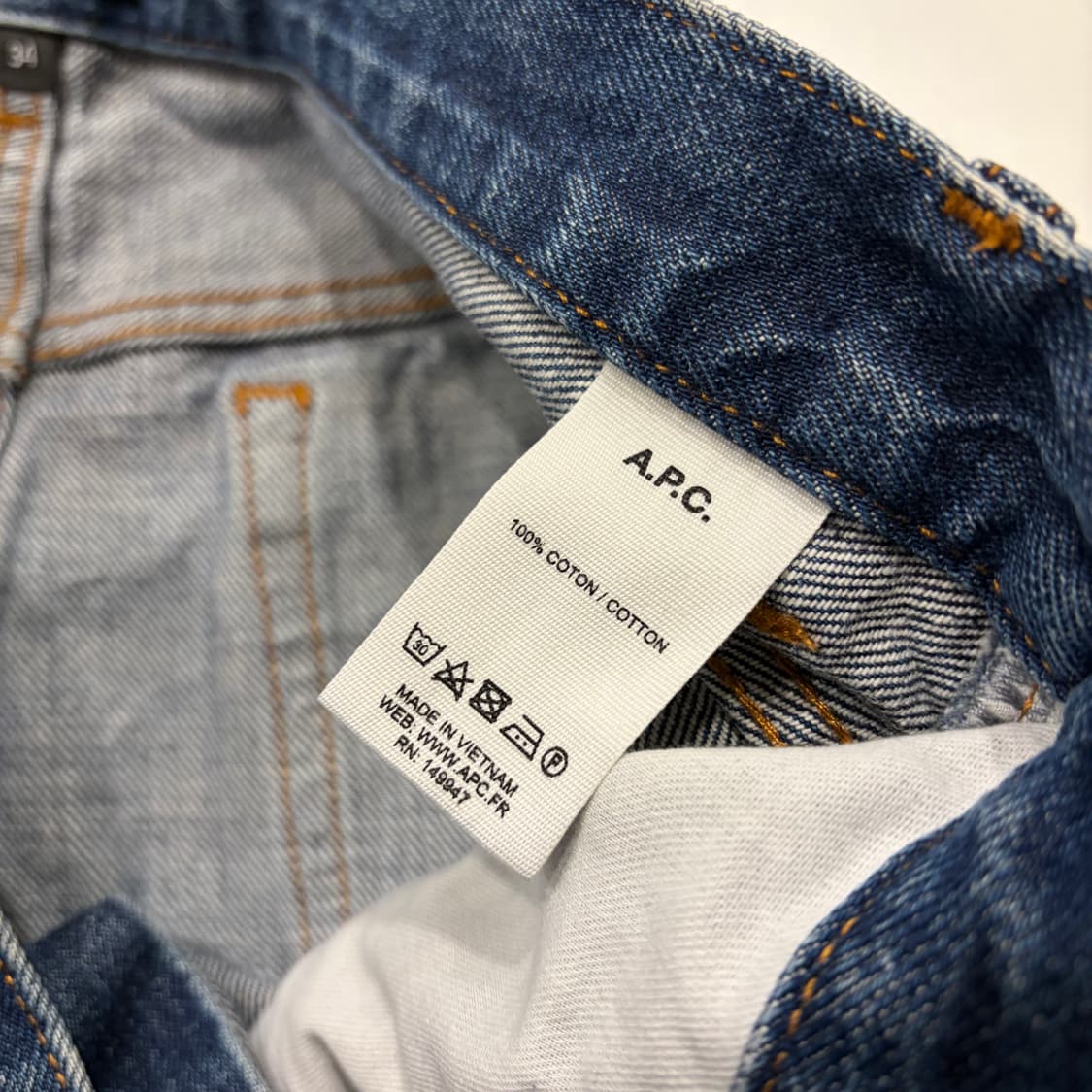 [34] A.P.C. 아페쎄 쁘띠 스탠다드 생지 데님 팬츠 D6 상품이미지6