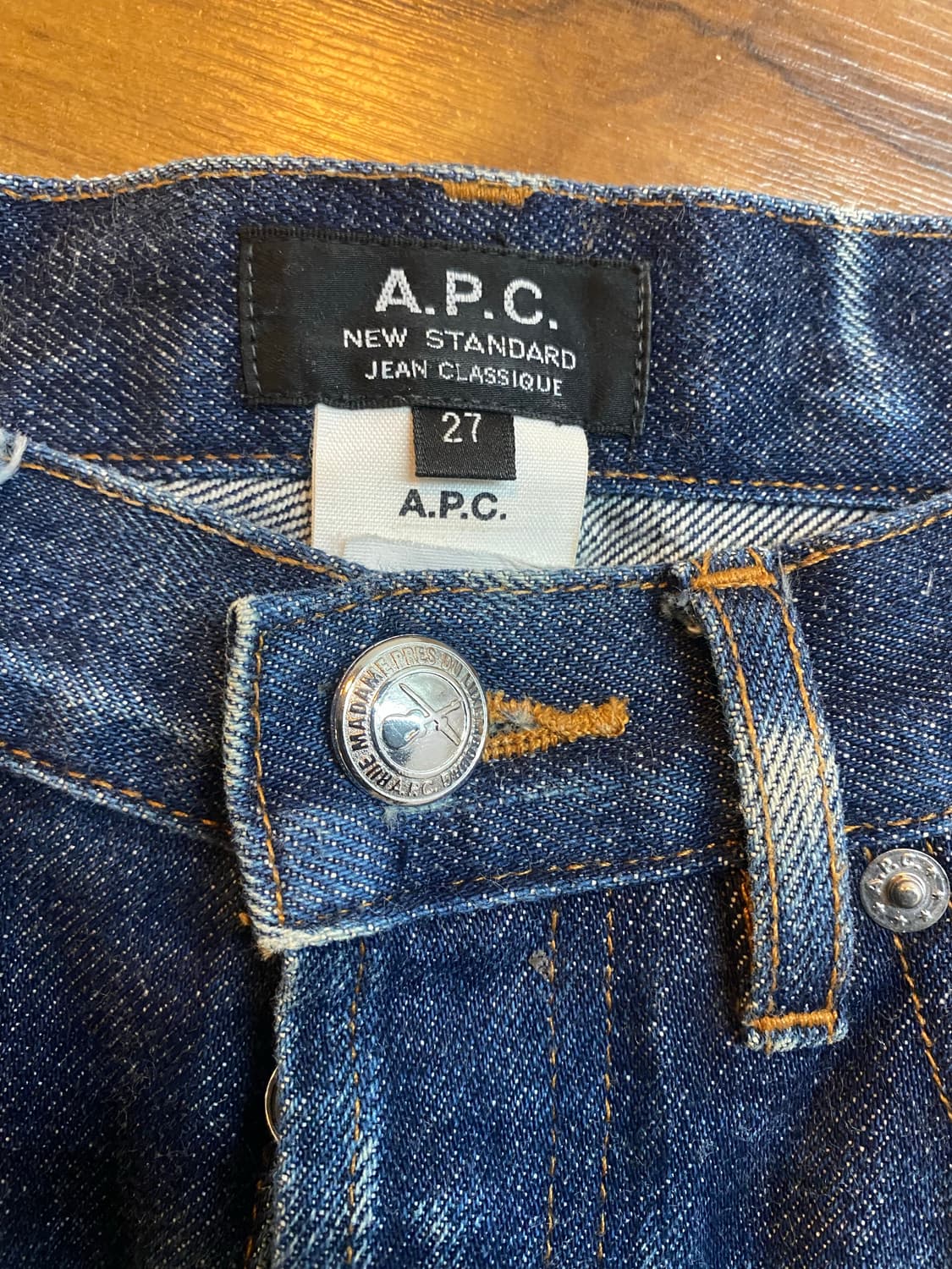 정품 A.P.C. 뉴 스탠다드 데님 청바지 27사이즈 상품이미지5