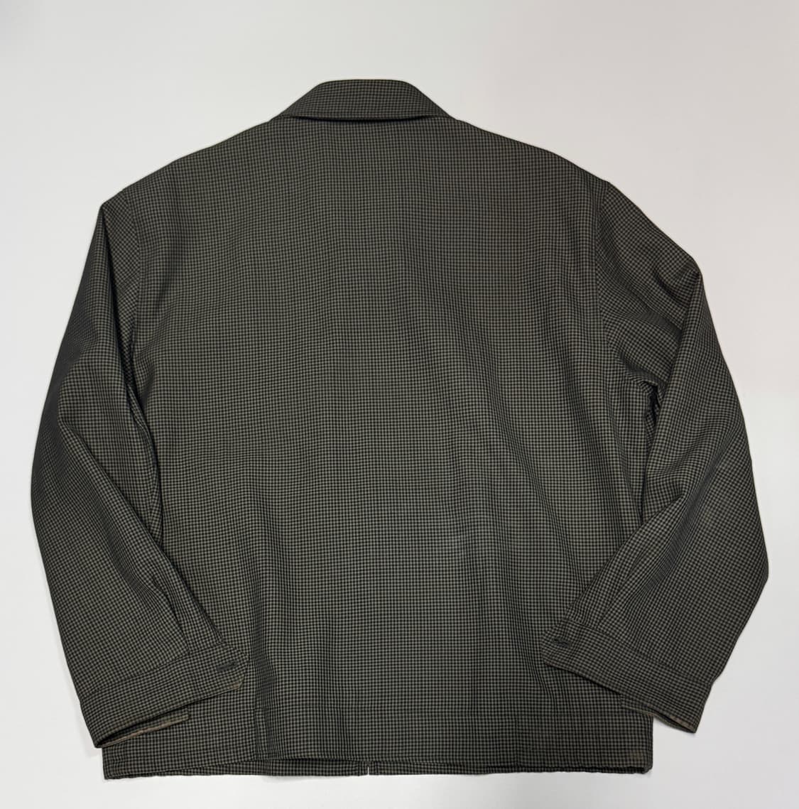 마르시아노 깅엄 체크 패턴 빈티지 블루종 자켓 XL 상품이미지3