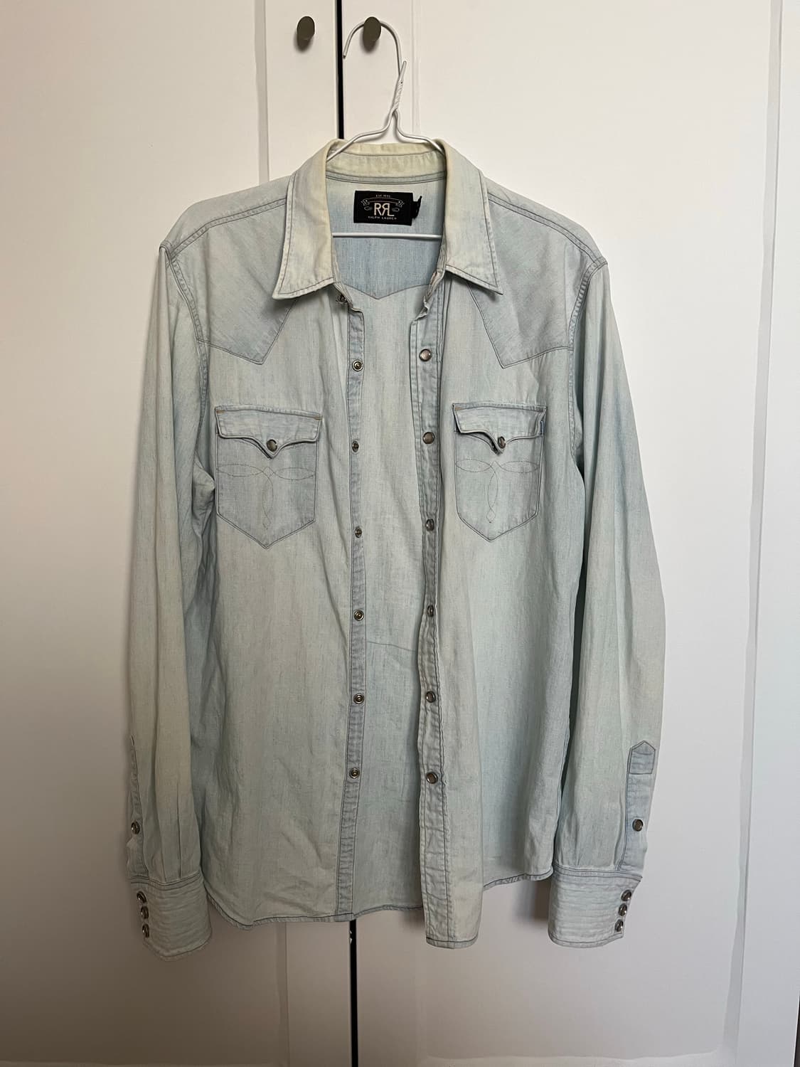 Rrl 웨스턴 콘쵸 샴브레이 셔츠 상품이미지1