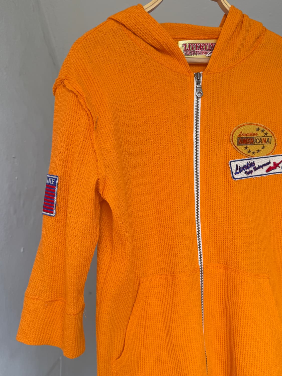 와플 7부 오렌지 2way 후드집업 상품이미지2