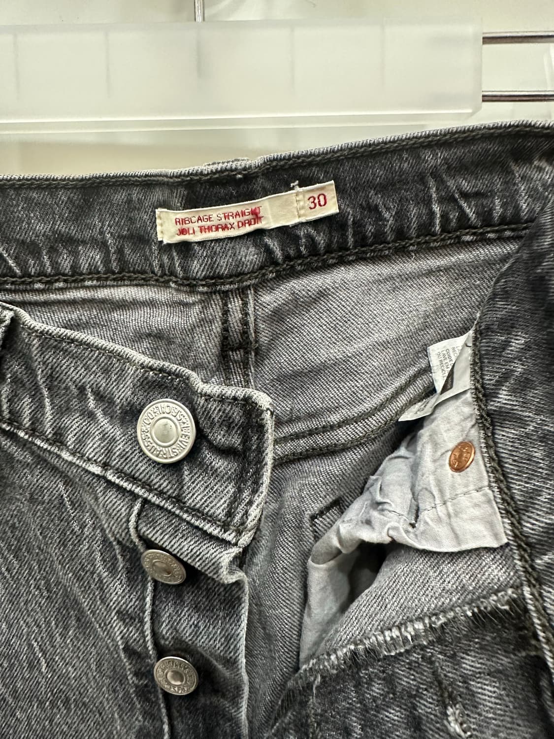 LEVIS 리바이스 빅E 스트레이트 흑청데님 30 상품이미지3