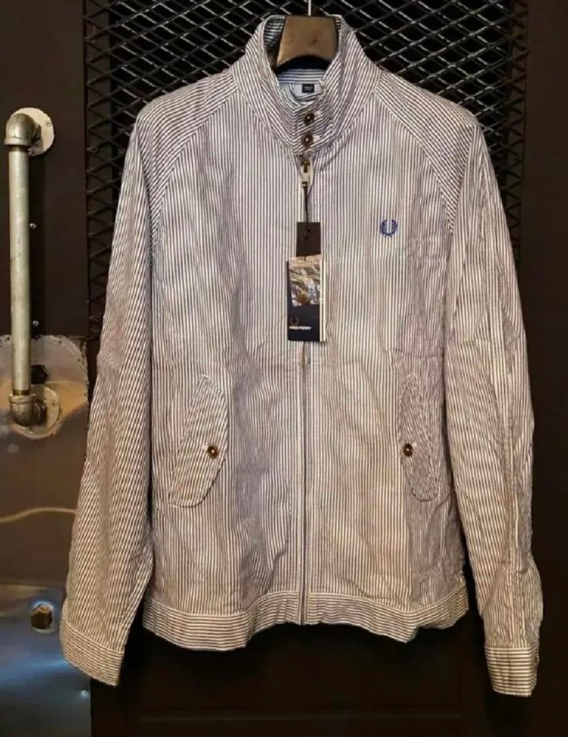 프레드페리 스트라이프 코튼자켓 M 상품이미지1