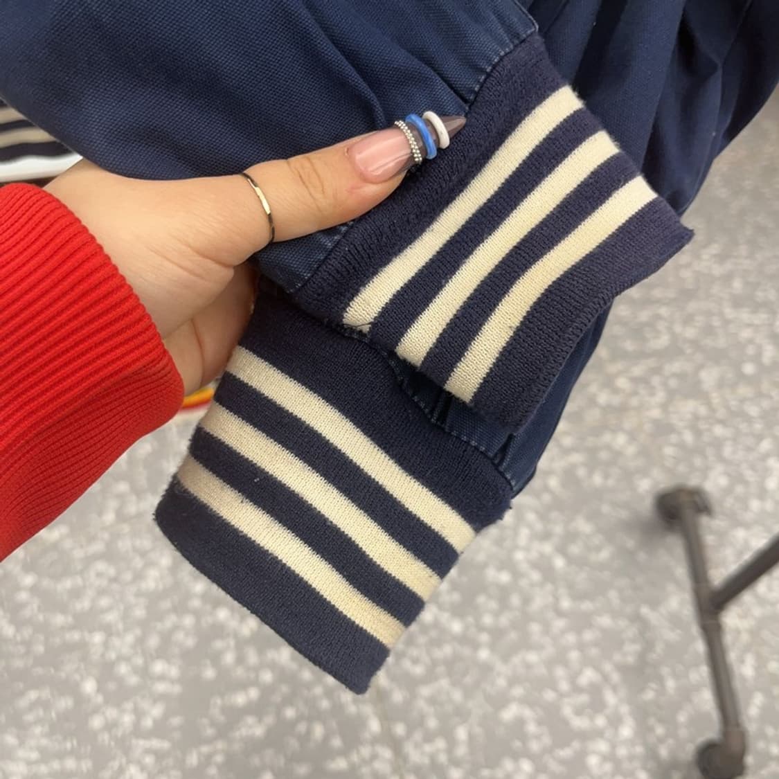 아디다스 흑탭 올드스쿨 레트로 프레피 블루종 자켓 105 C07807 상품이미지8