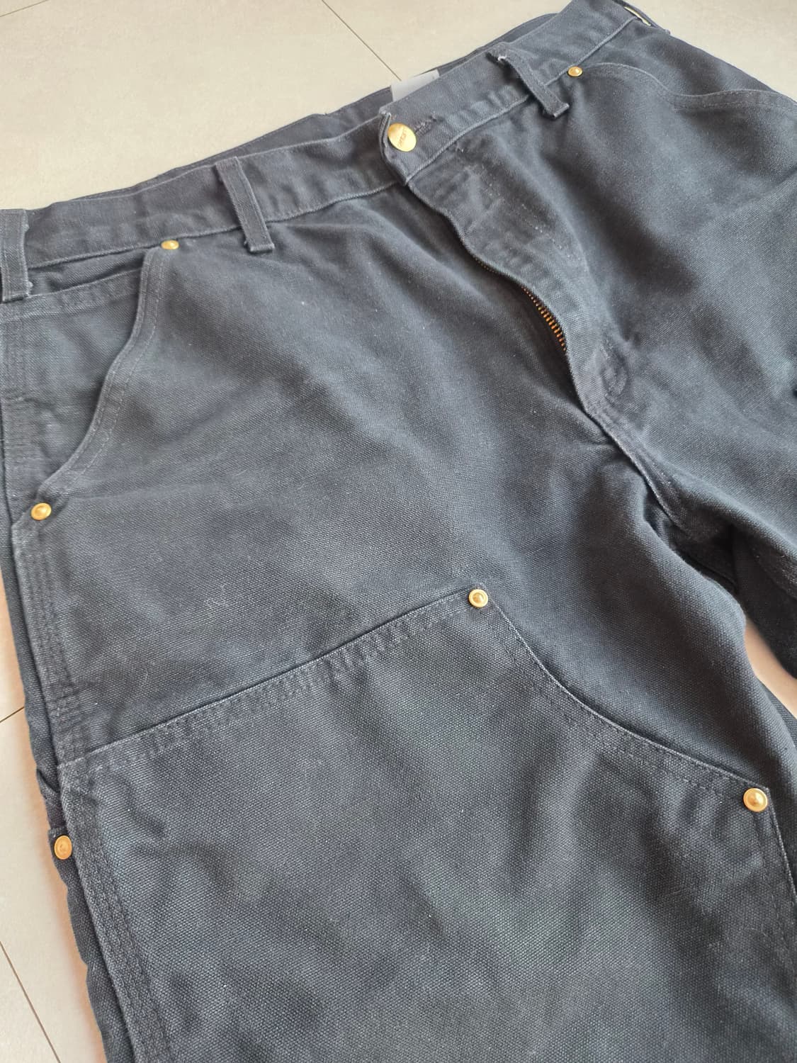 칼하트 B01 더블니 블랙 34x30 황금사이즈 상품이미지3