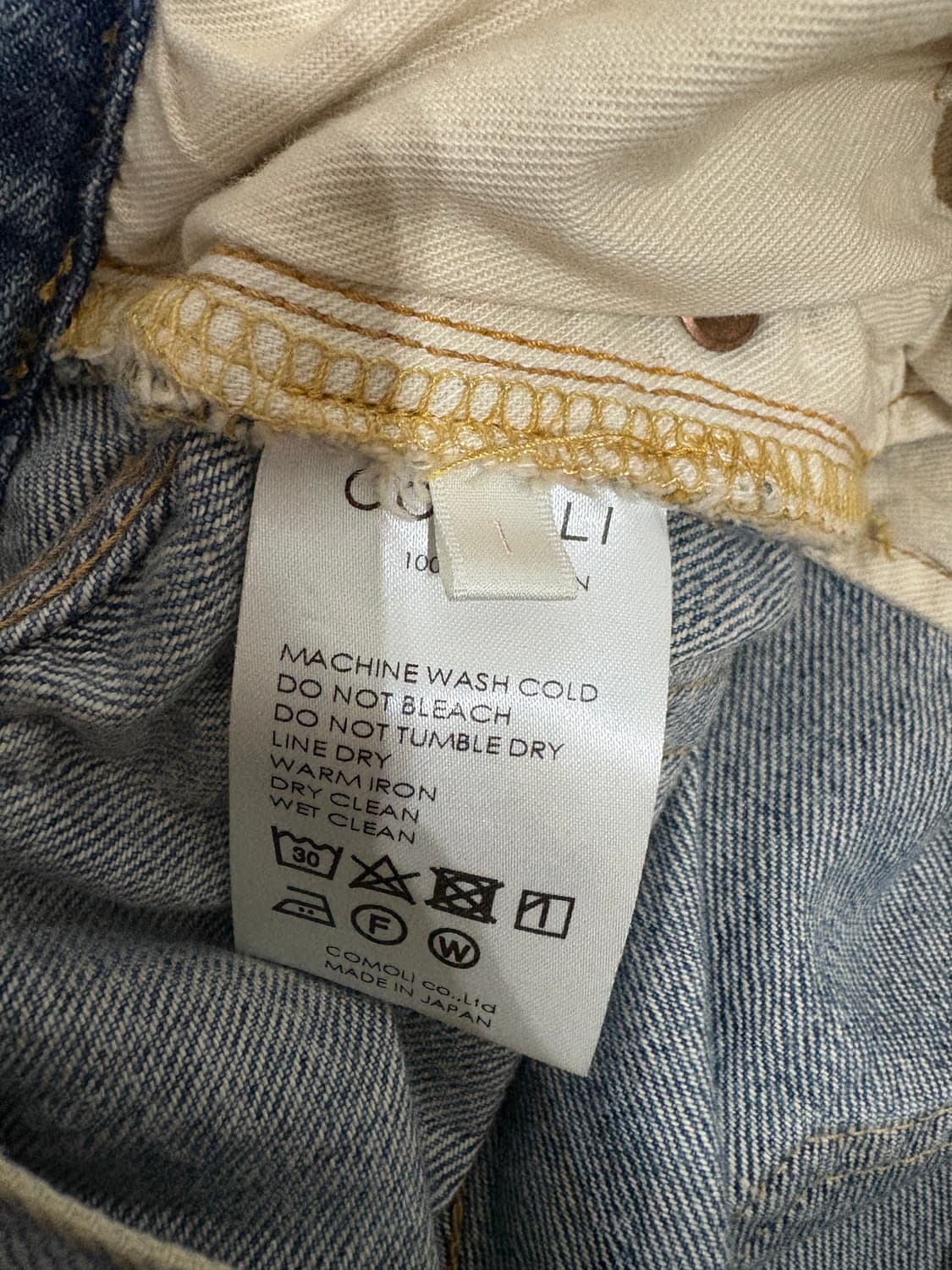 코모리 / 23SS 블리치 데님 진 팬츠 / 1 상품이미지8