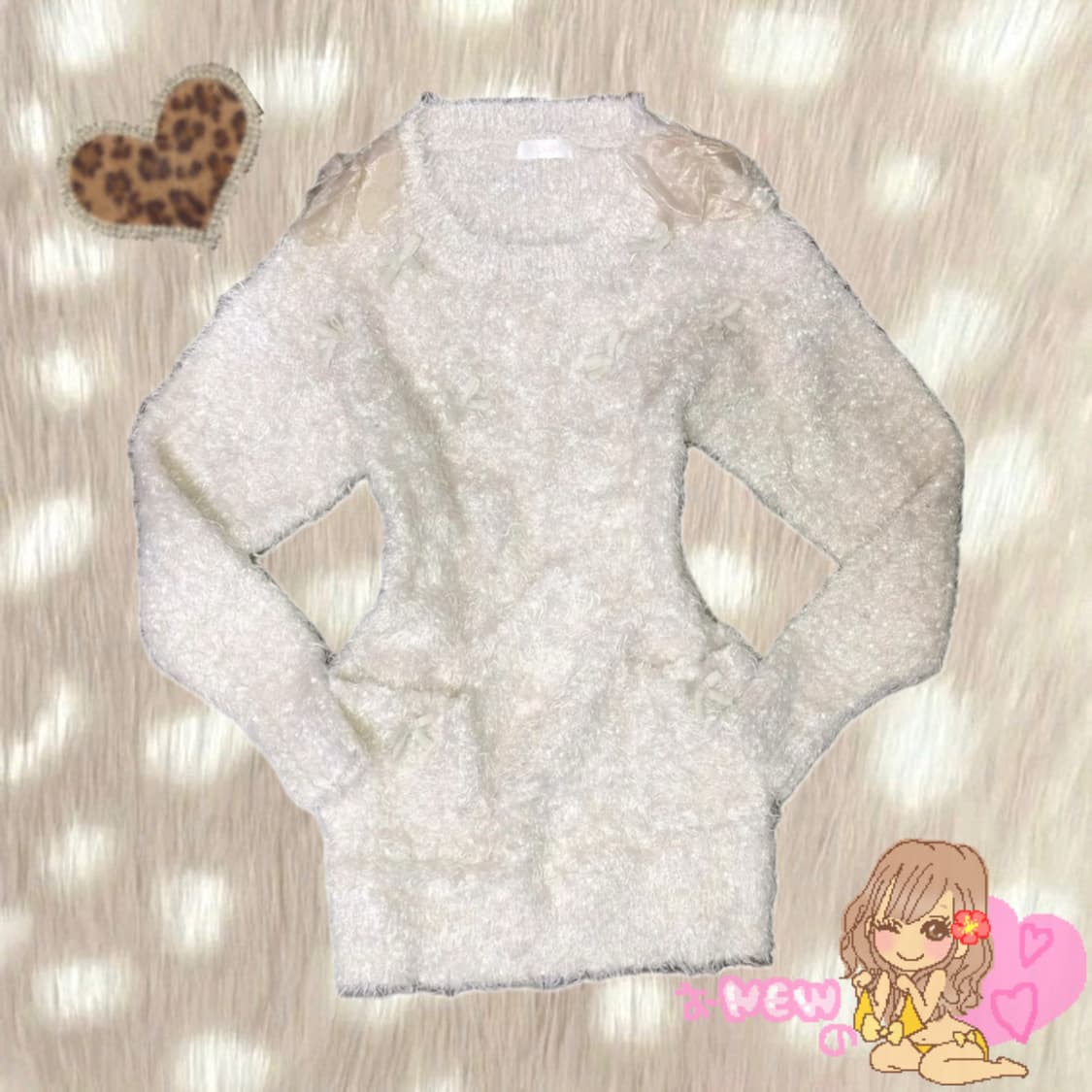 대대장 리즈리사 라떼갸루 리본 니트 원피스 러블리 핀터 상품이미지1