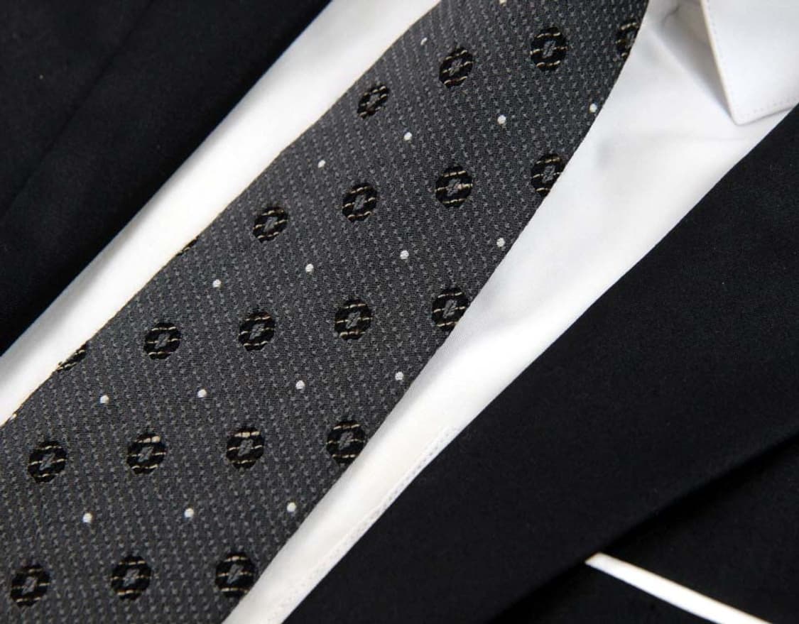 랑방 9.4cm A+등급 울 니트 프랑스 남자 명품 넥타이 상품이미지5