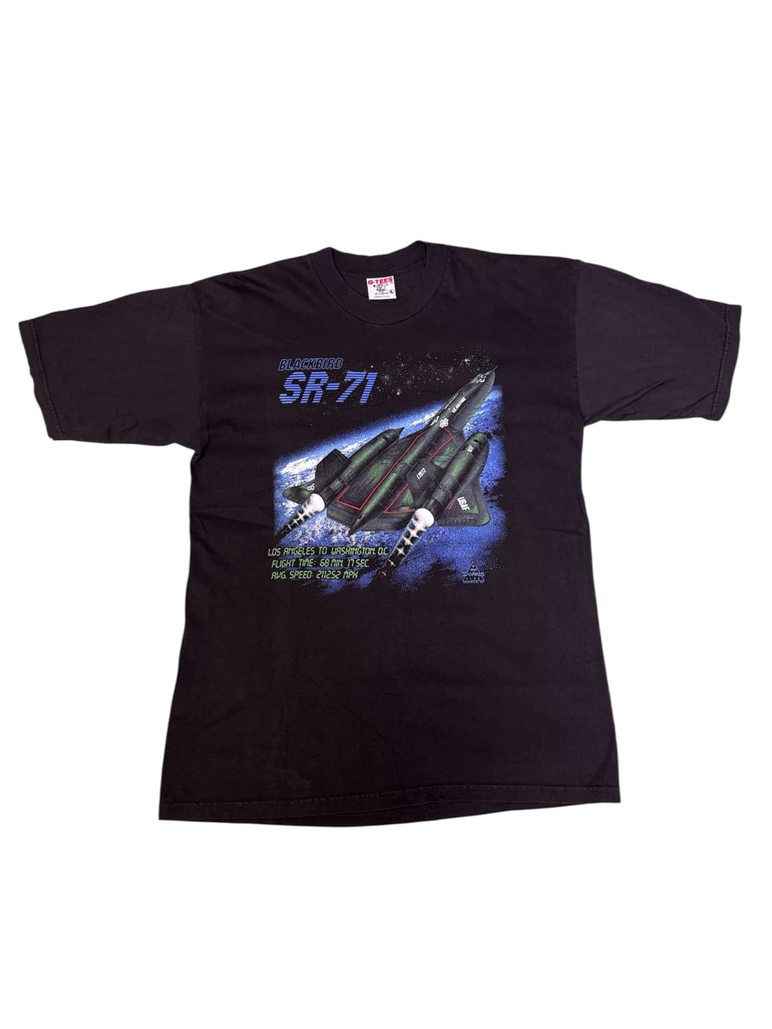 빈티지 90s USAF 블랙버드 SR-71 티셔츠 L 상품이미지1