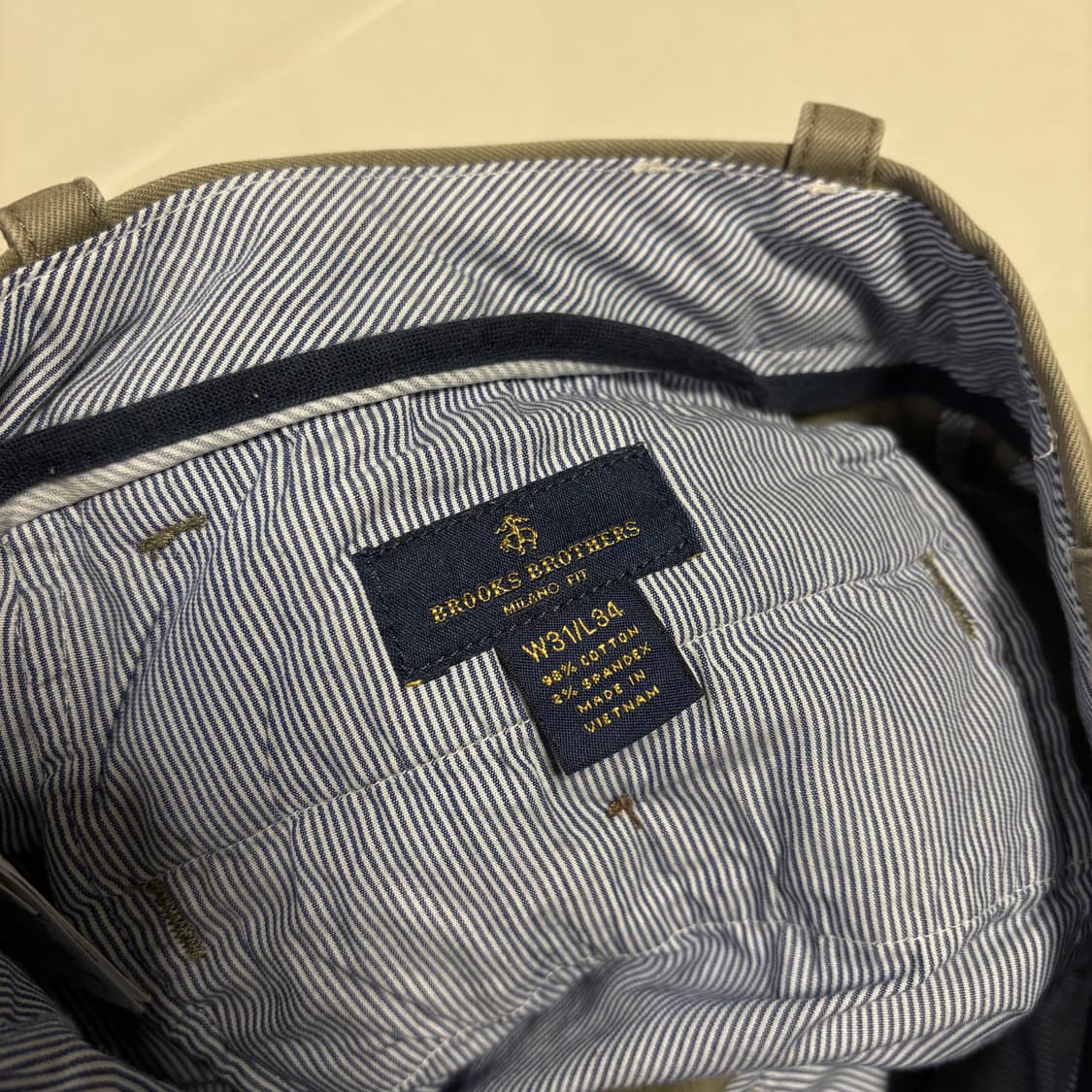 정품 브룩스브라더스 카키 치노팬츠 면바지 31인치 상품이미지7