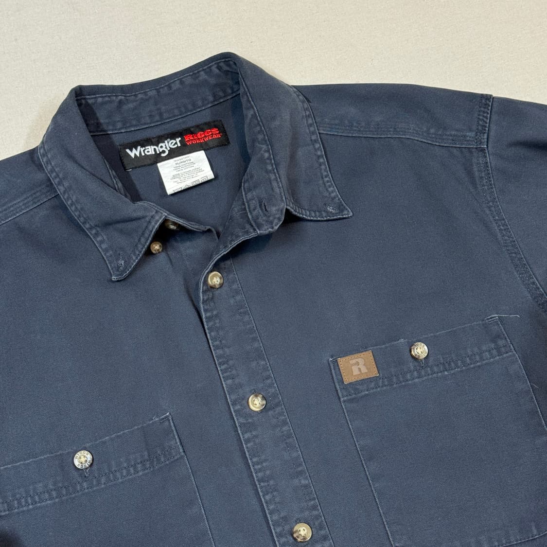 XL) Wrangler 랭글러 투포켓 워크웨어 코튼 셔츠 차콜 W7 상품이미지4