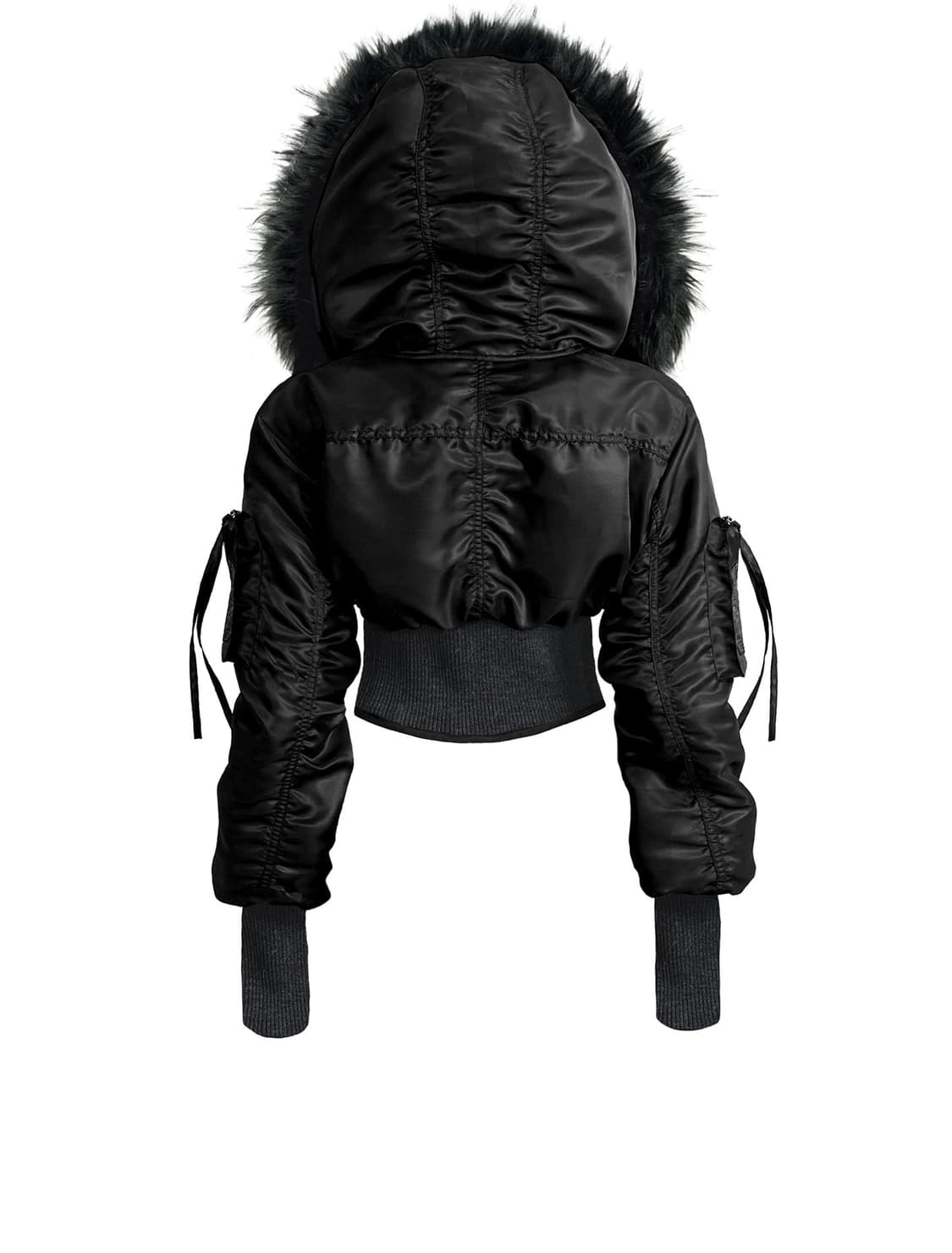 키묘 볼린 패디드 봄버 자켓 블랙 상품이미지2