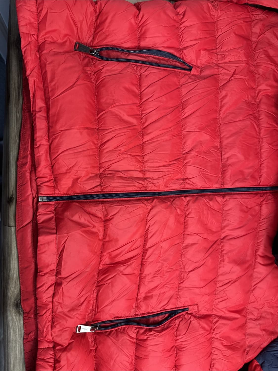 폴로 랄프 로렌 USA 플래그 후드 경량 패딩 레드 상품이미지4