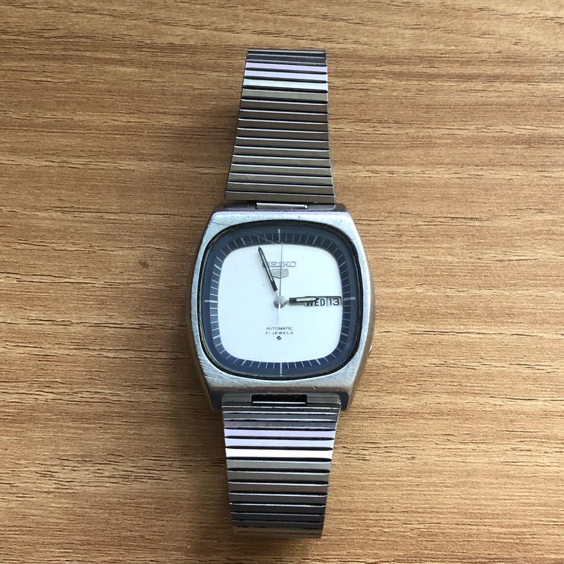 (34mm) 70's 빈티지 세이코 오토매틱5 TV 프레임 시계 SEIK 상품이미지1