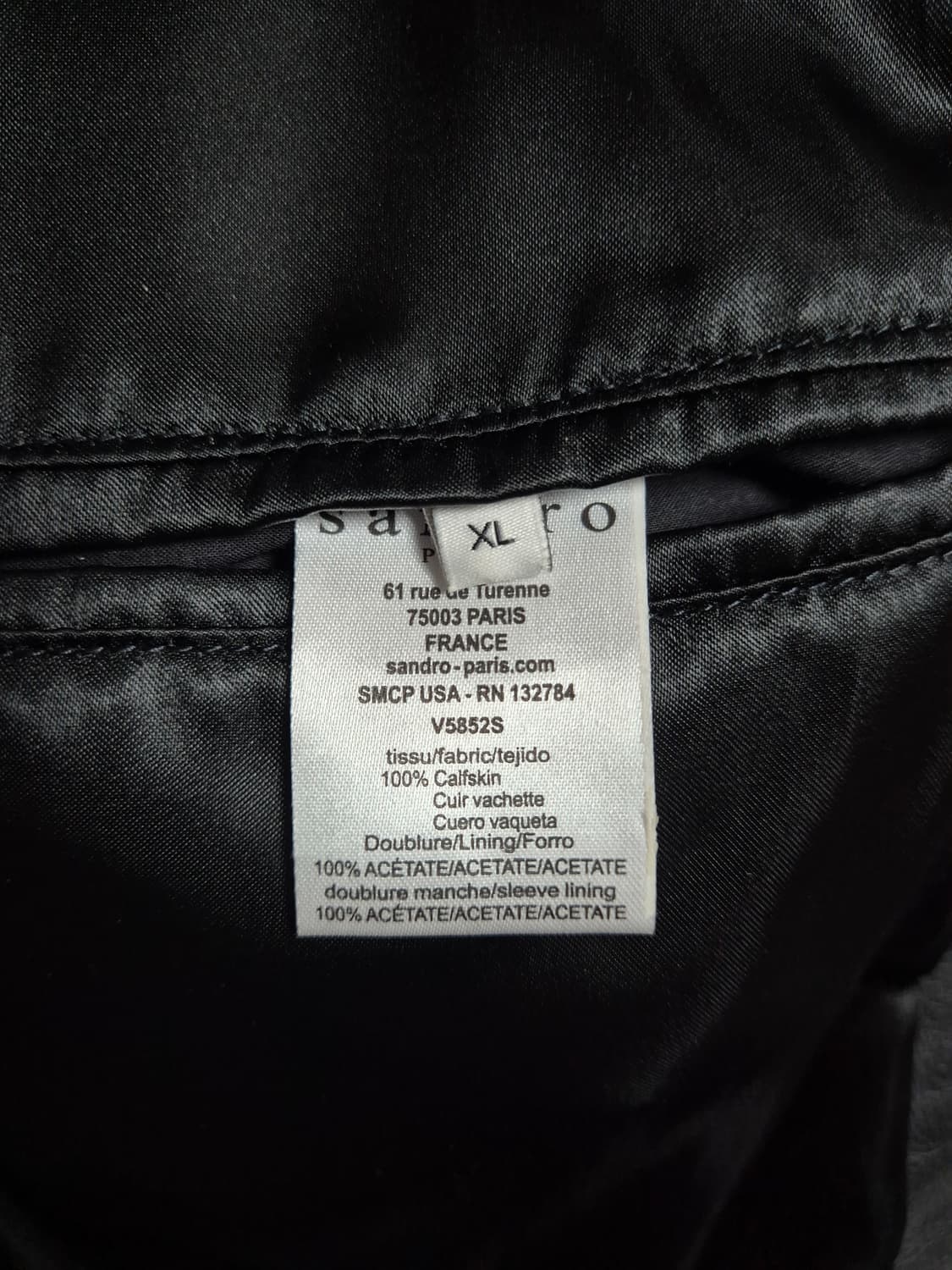 산드로옴므 파이어버드 가죽자켓 XL 상품이미지6