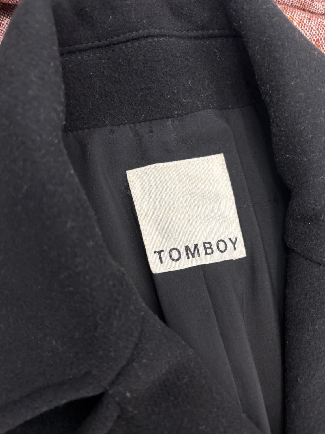 TOMBOY 블랙 더블 버튼 울 블렌드 코트 a210 상품이미지3