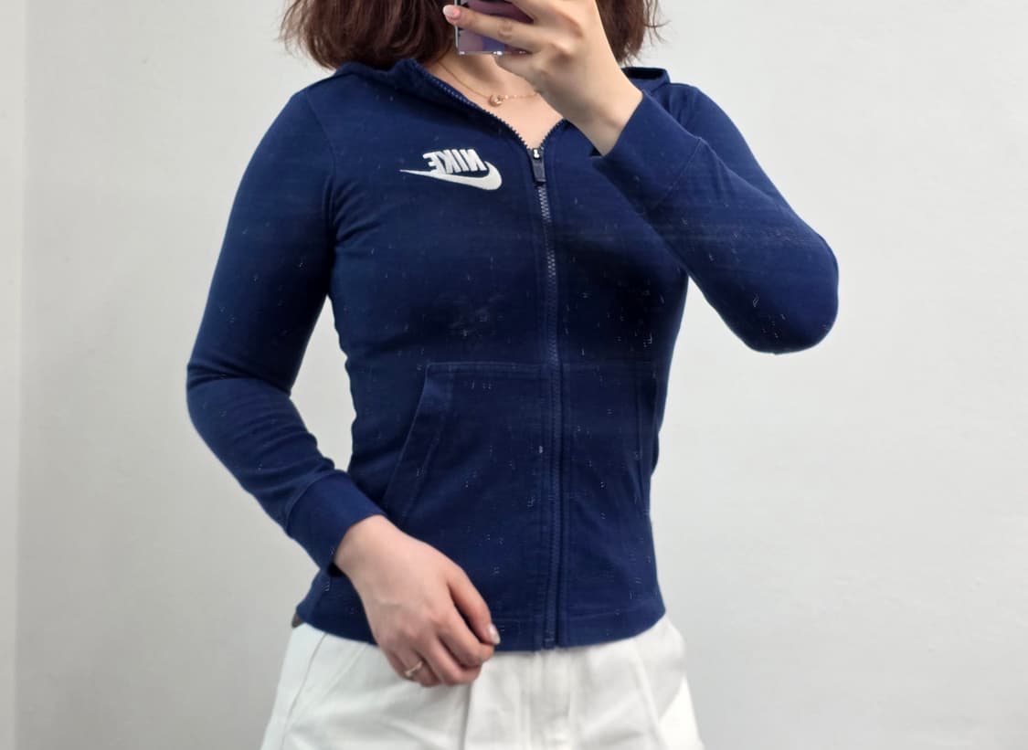 [프립]XS/딱붙핏 나이키 후드 집업 네이비 상품이미지1