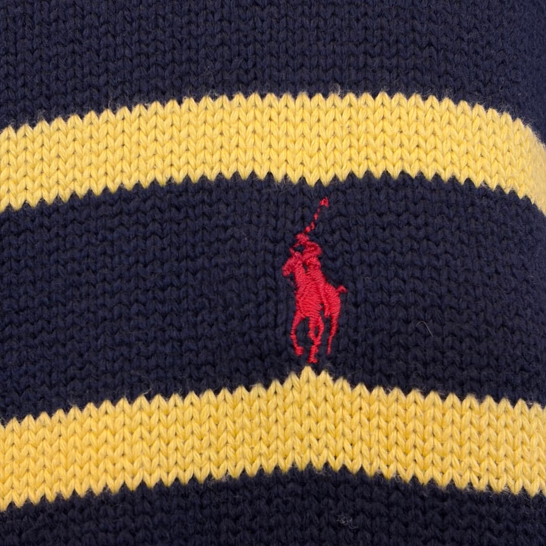 90s USA 빈티지 폴로랄프로렌 스트라이프 단가라 헤비코튼 니트 상품이미지3