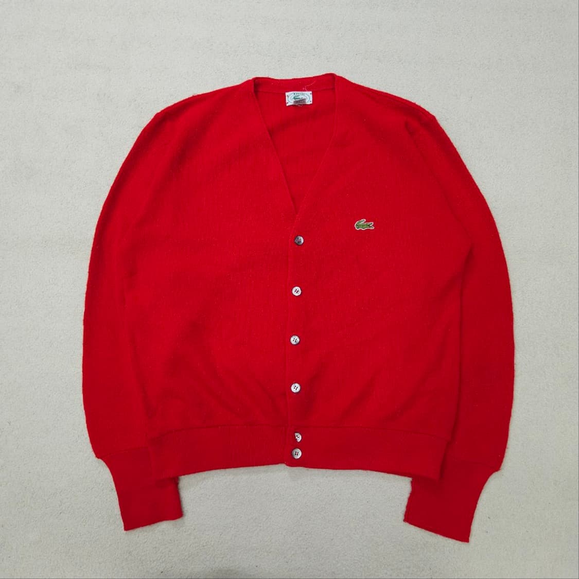 70s 라코스테 아크릴 가디건  made in usa 상품이미지1
