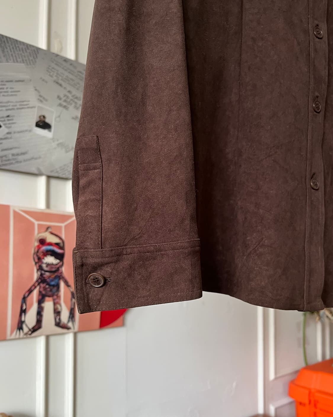 Old KRIZIA Peach-Skin Suede Shirt 상품이미지6