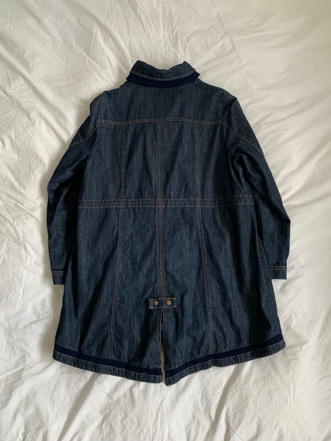 데님 쁘띠넥 롱자켓 상품이미지5