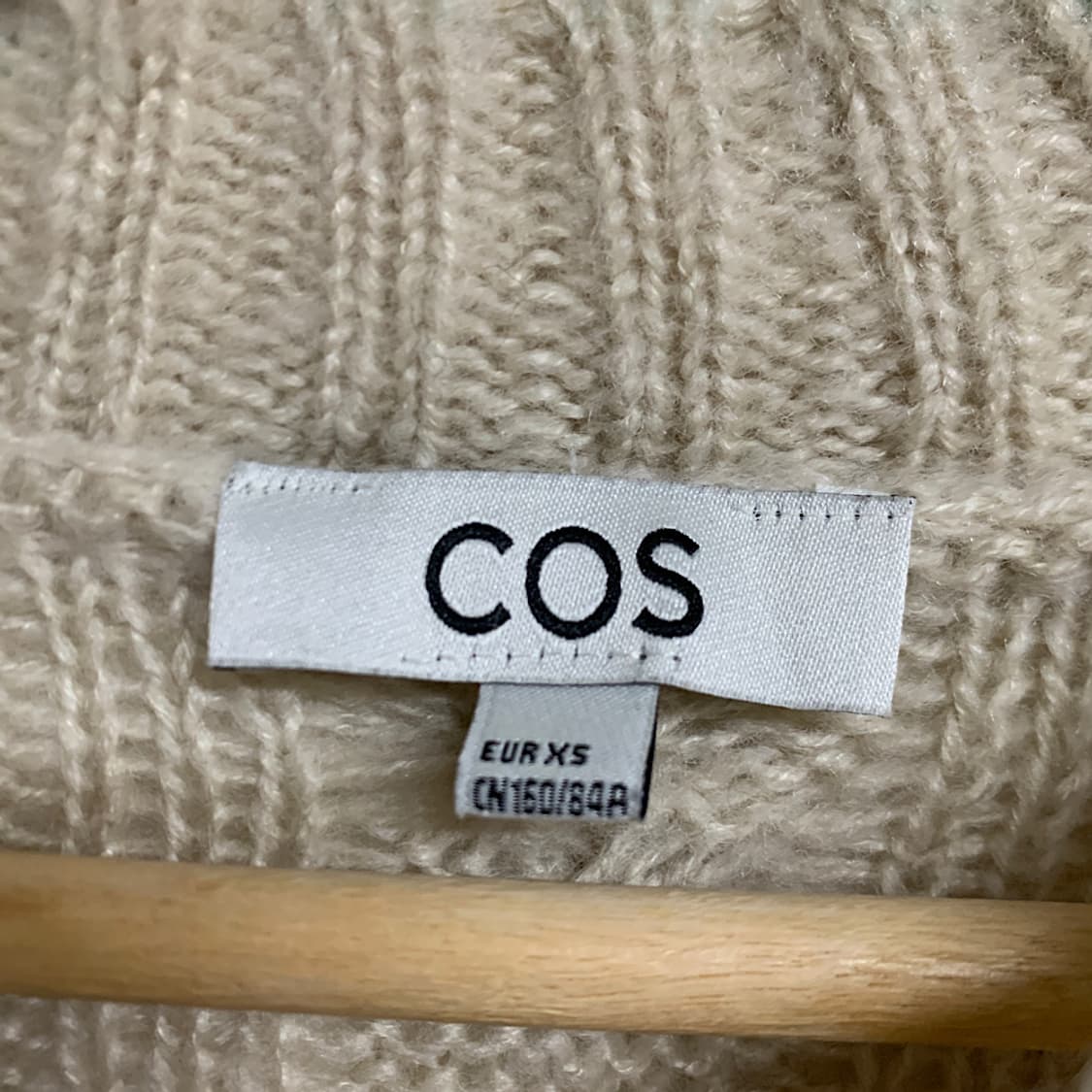 COS 코스 여성 울 블렌드 케이블 니트 XS 상품이미지2