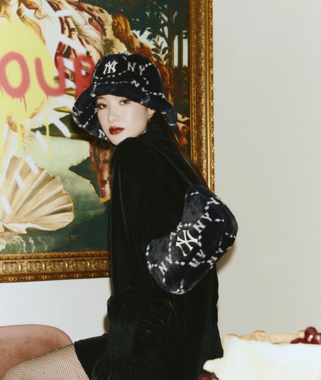 Mlb 다이아 모노그램 퍼호보백 블랙 상품이미지1