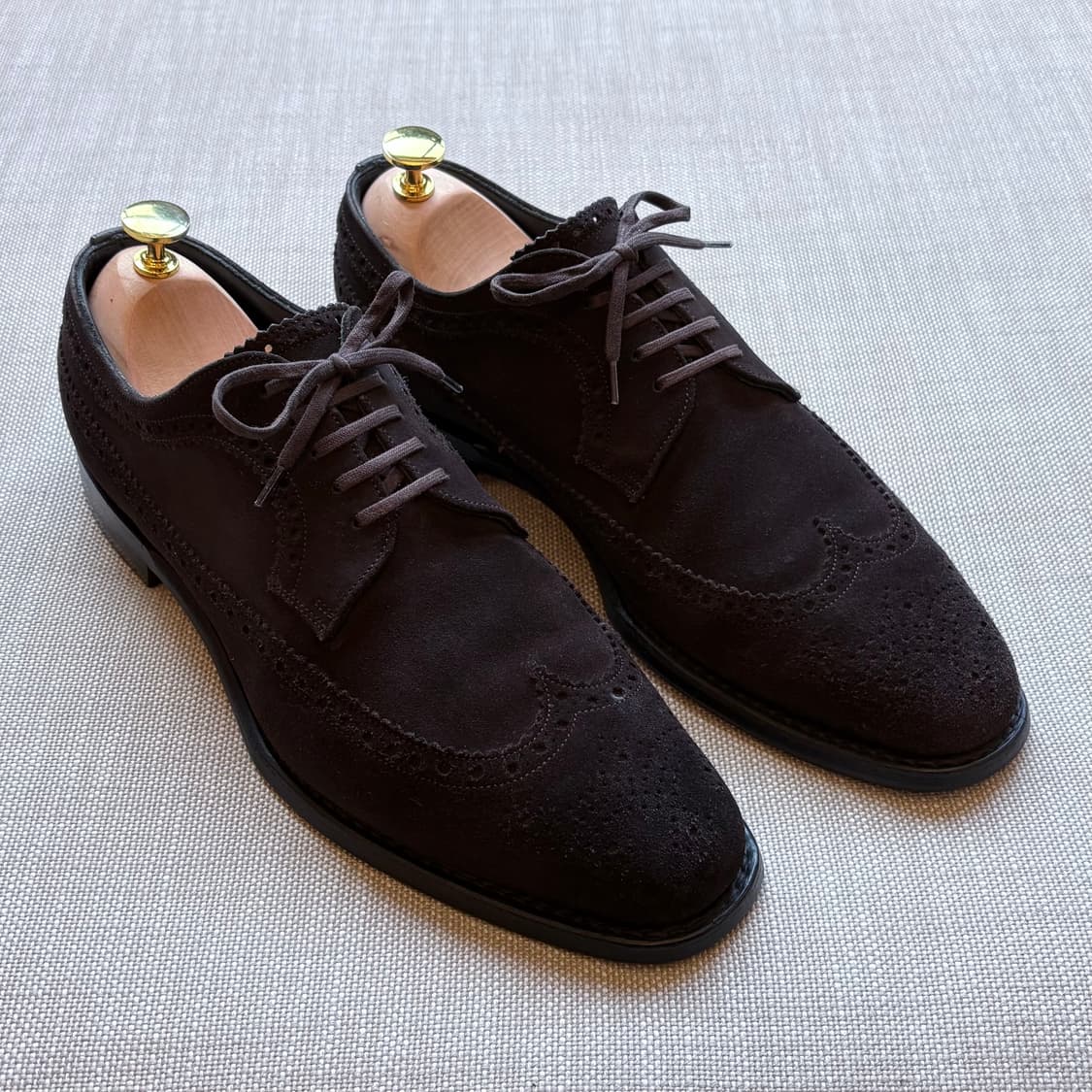 영국 Churchs PORTMORE 브라운 스웨이드 브로그 윙팁 상품이미지1