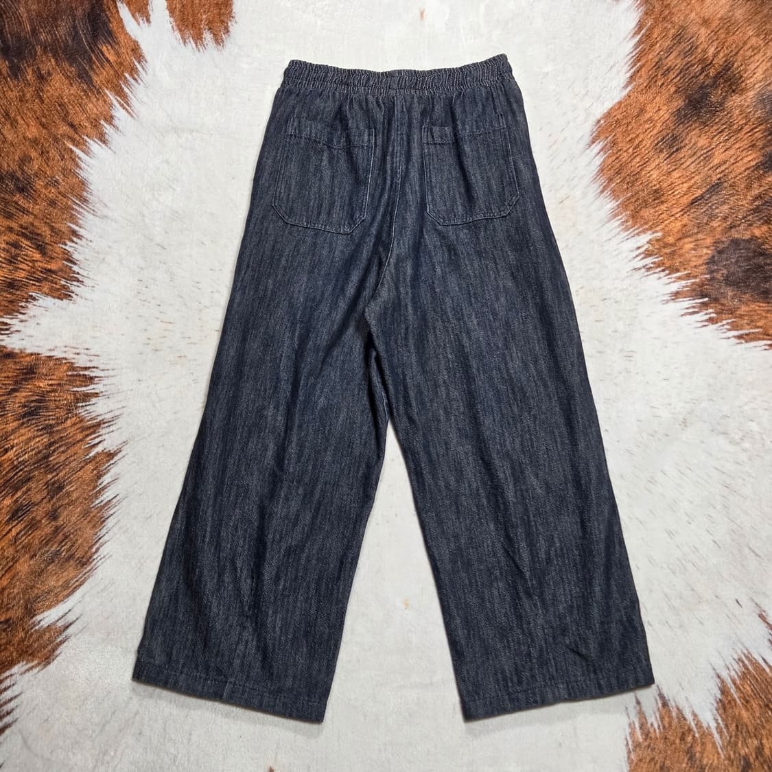 벨로아 와이드 밴딩 데님팬츠 상품이미지4